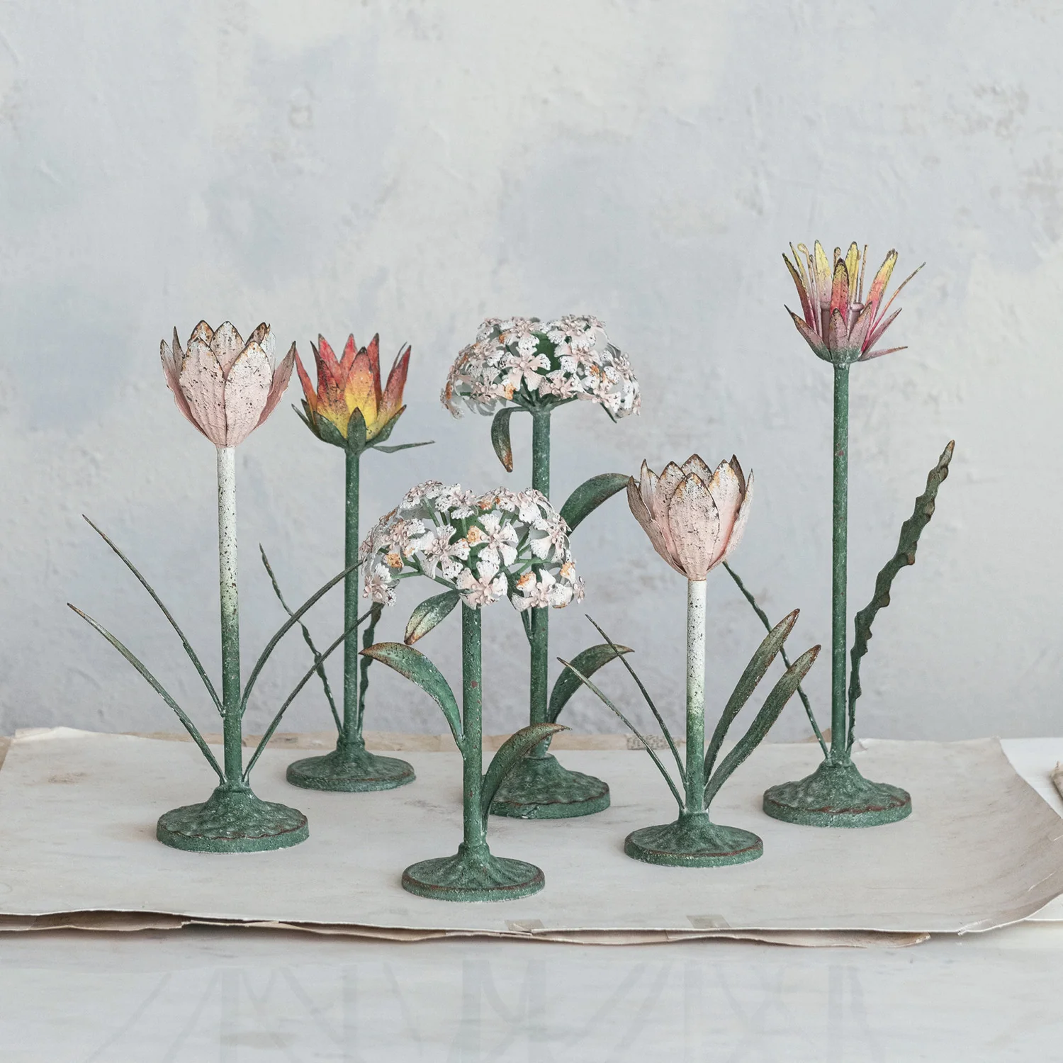 Flower Shaped Metal Candle Holder - Image 7