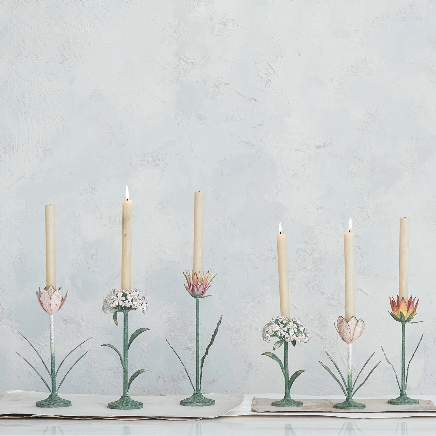 Flower Shaped Metal Candle Holder - Image 5