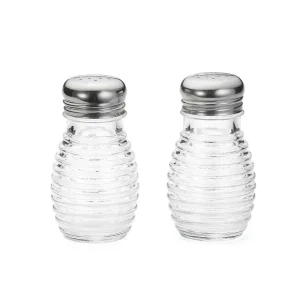 Beehive Shaped Salt & Pepper Shakers. Set of 2