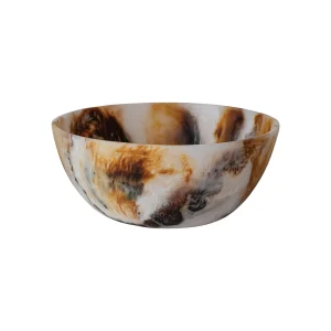 Marbled Resin Bowl. Brown & Cream Color (Each One Will Vary)