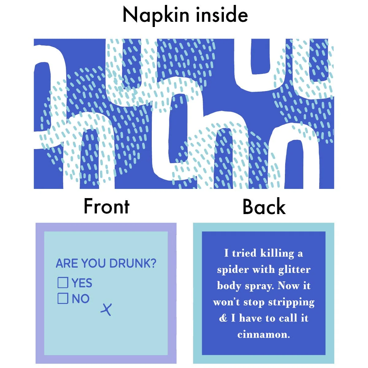 NAPKIN Born To Be Wild | Funny Party Gift | Cocktail Napkin - Image 2