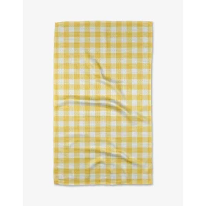 Lemon Gingham Tea Towel