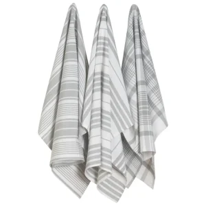 Jumbo London Gray Dishtowels. Set of 3