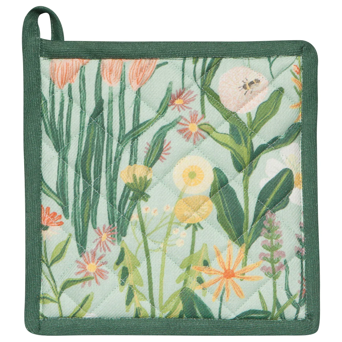 Bees & Blooms Spruce Potholder - Image 2
